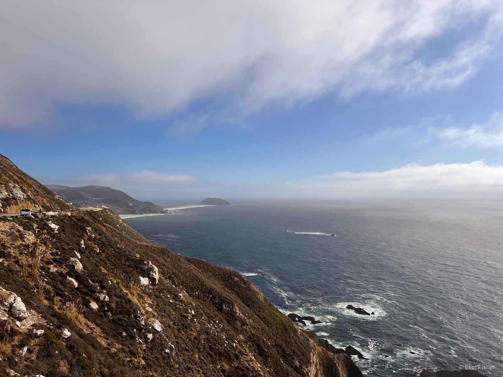 Eliot Fisher’s photograph of an overlook above the coast